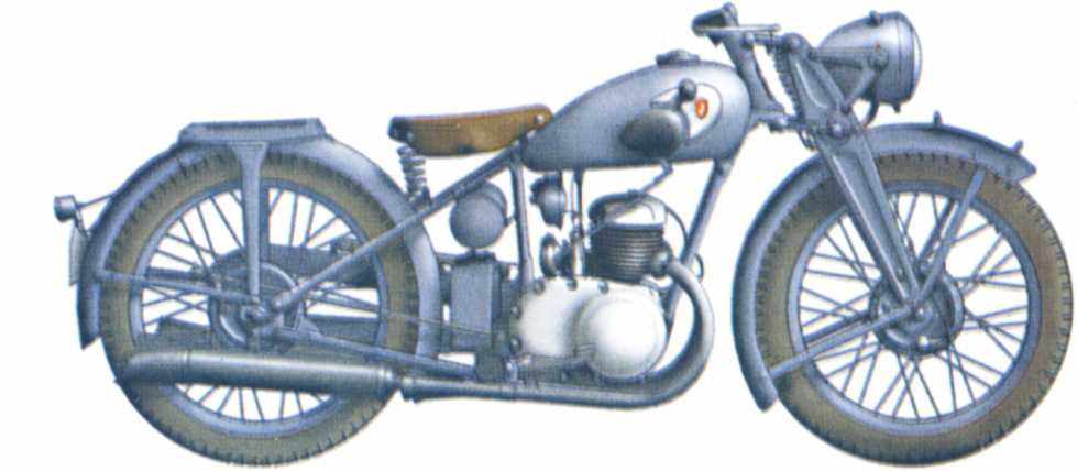 Мотоциклы Вермахта. Военное фото. Иллюстрация 16