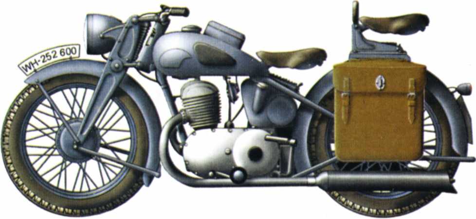 Мотоциклы Вермахта. Военное фото. Иллюстрация 9