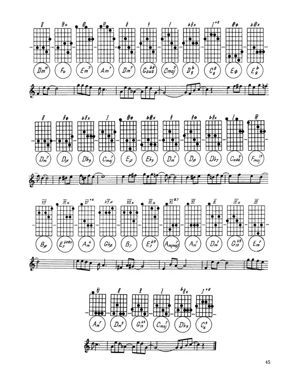 Владимир Манилов - Техника джазового аккомпанемента на шестиструнной гитаре. 2-е издание - Страница № 46
