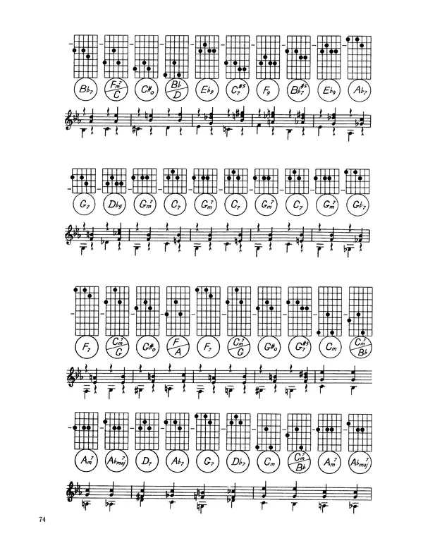 Владимир Манилов - Техника джазового аккомпанемента на шестиструнной гитаре. 2-е издание - Страница № 75