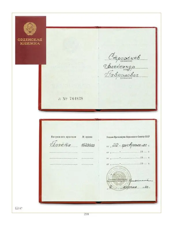 Коллектив авторов - Ордена и медали СССР - Страница № 218 Коллектив авторов - Ордена и медали СССР - Страница № 218