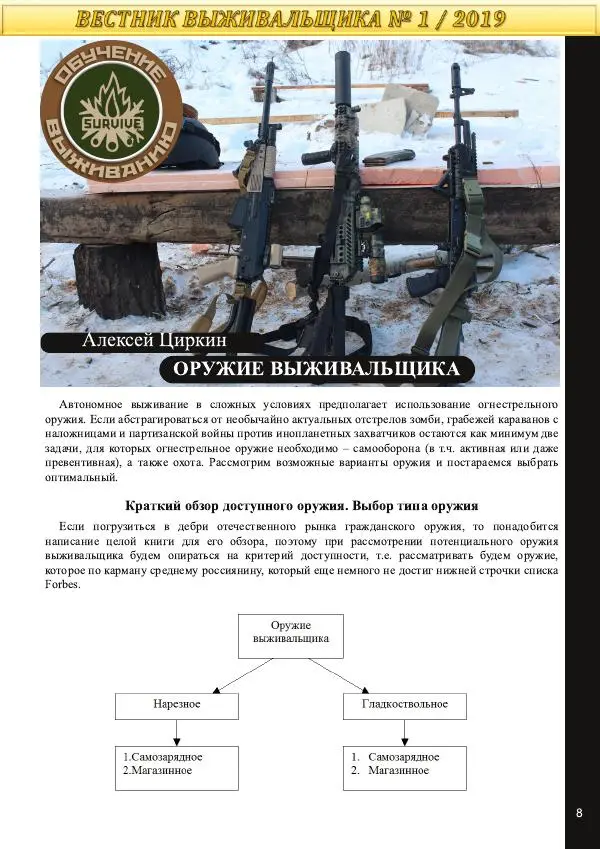  журнал «Вестник выживальщика» - Вестник выживальщика 2019 №01 - Страница № 8