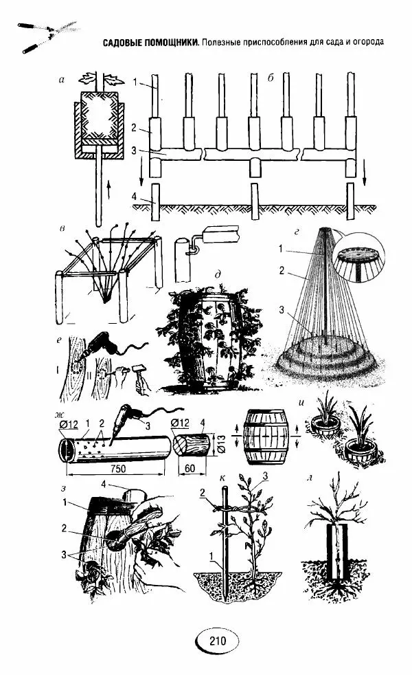  Сборник - Садовые помощники. Полезные приспособления для сада и огорода - Страница № 210