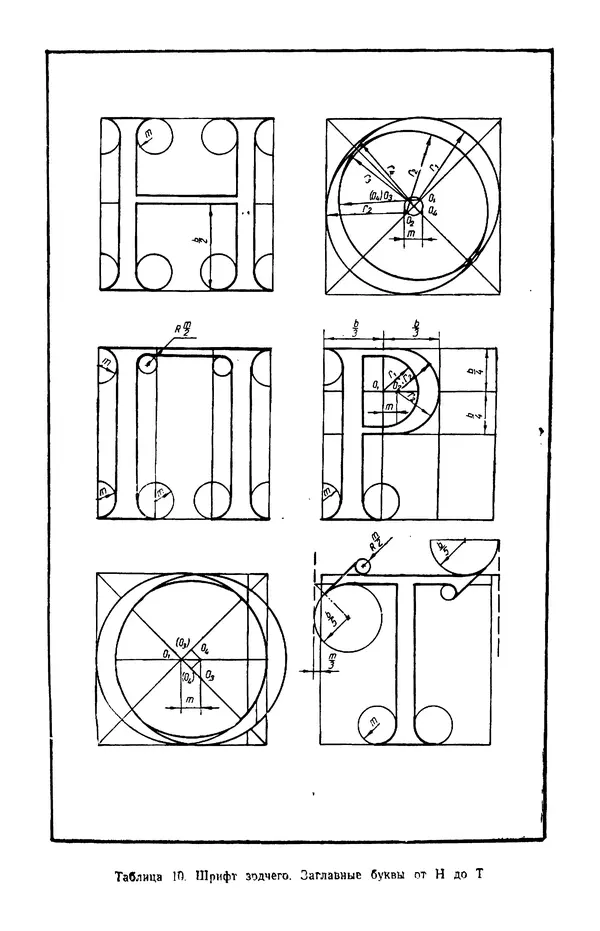КулЛиб. Т. И. Куцын - Начертание шрифтов. Пособие для архитекторов и инженеров (неполное). Страница № 54