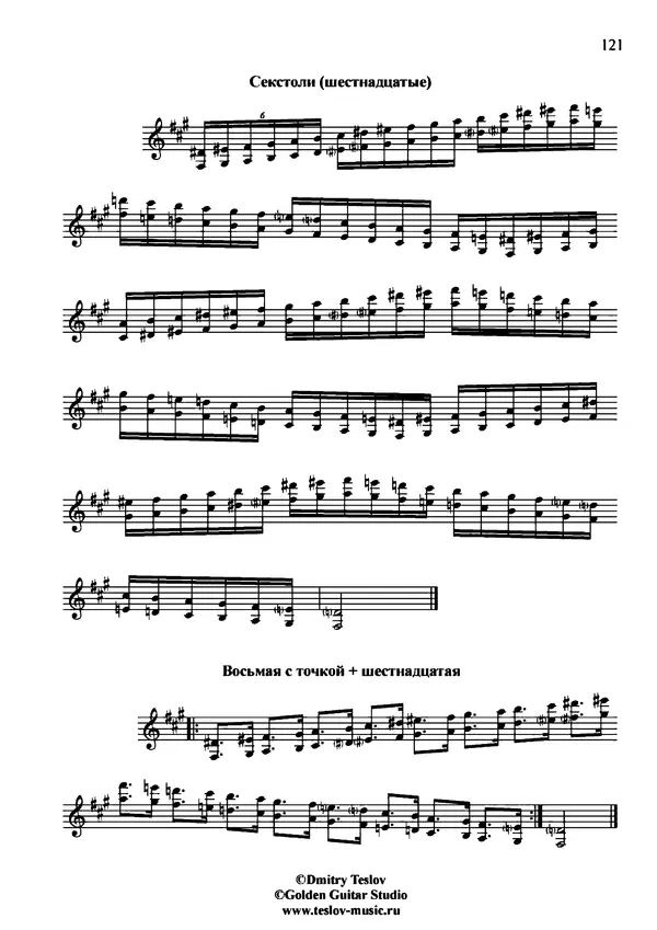 КулЛиб. Дмитрий  Теслов (Гитарист) - Гаммы для гитары. Страница № 121