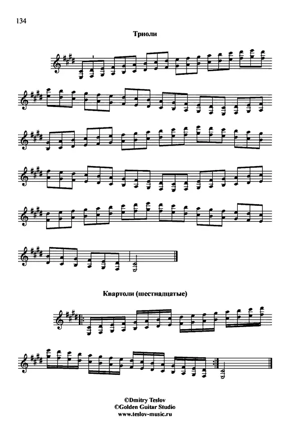КулЛиб. Дмитрий  Теслов (Гитарист) - Гаммы для гитары. Страница № 134
