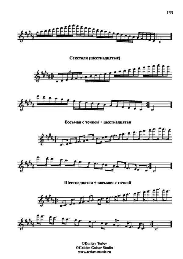 КулЛиб. Дмитрий  Теслов (Гитарист) - Гаммы для гитары. Страница № 155