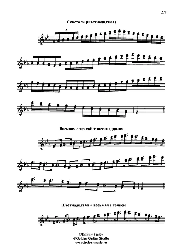 КулЛиб. Дмитрий  Теслов (Гитарист) - Гаммы для гитары. Страница № 271