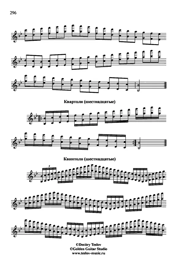 КулЛиб. Дмитрий  Теслов (Гитарист) - Гаммы для гитары. Страница № 296