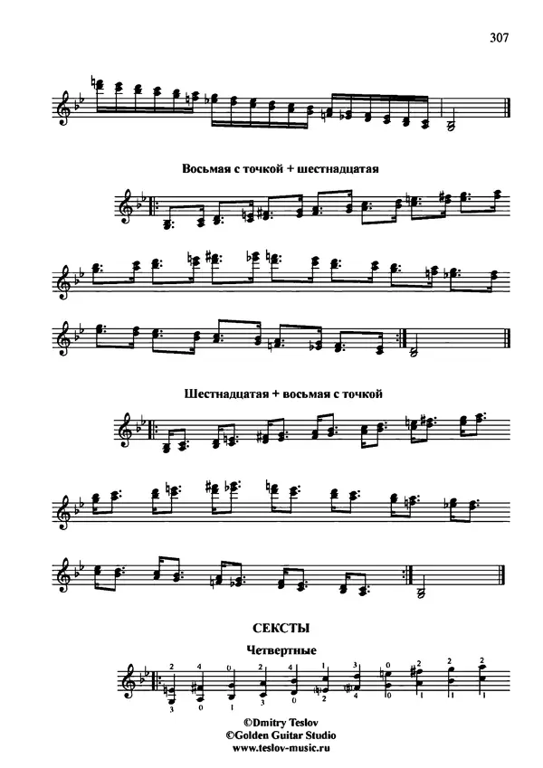 КулЛиб. Дмитрий  Теслов (Гитарист) - Гаммы для гитары. Страница № 307