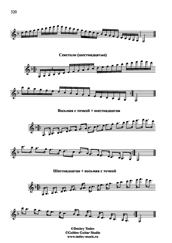 КулЛиб. Дмитрий  Теслов (Гитарист) - Гаммы для гитары. Страница № 320