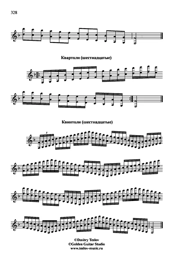 КулЛиб. Дмитрий  Теслов (Гитарист) - Гаммы для гитары. Страница № 328