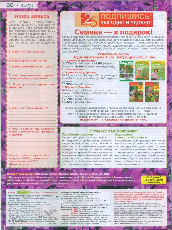 КулЛиб.   журнал Сваты на даче - Сваты на даче 2015 №10(10). Страница №'